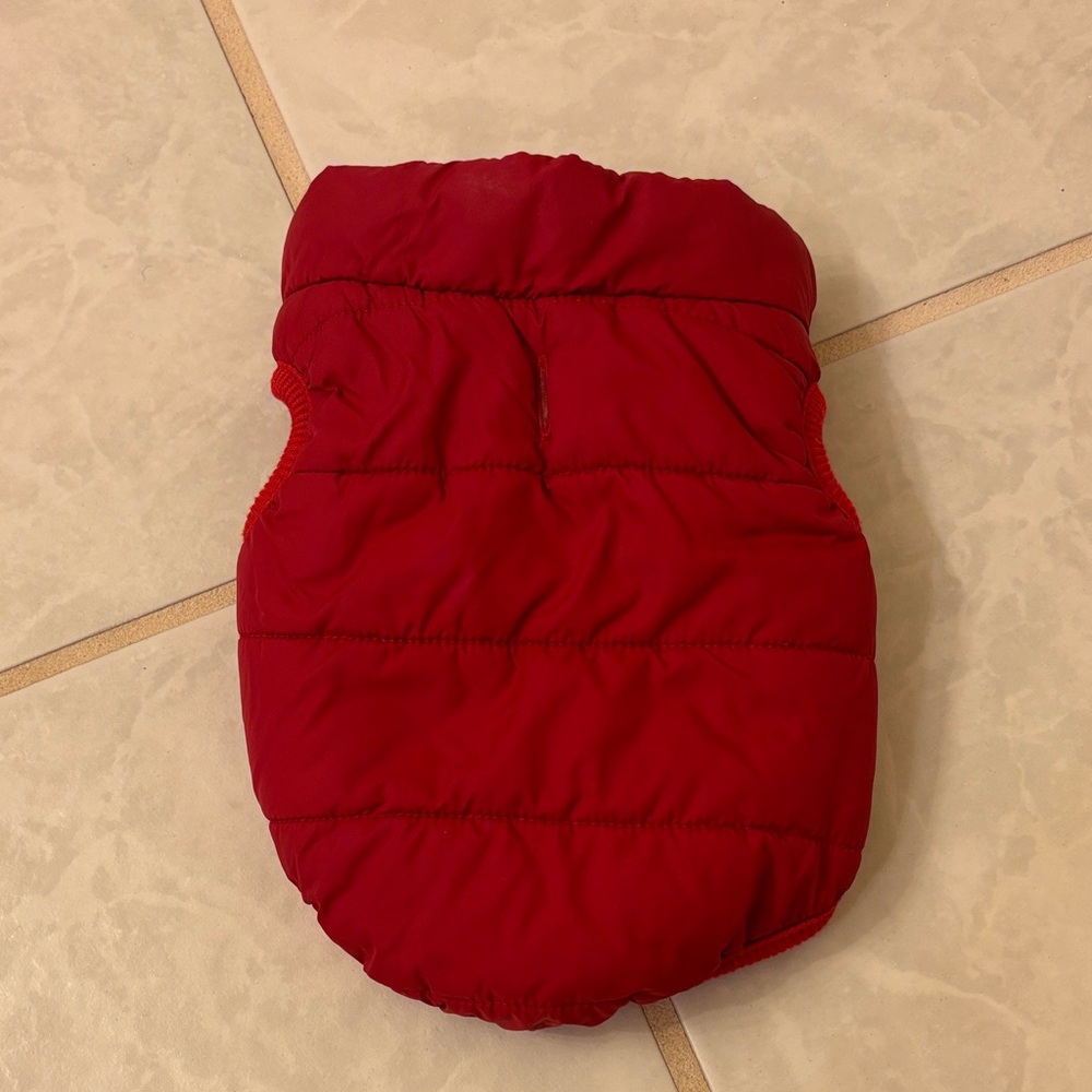 Extra Small Dog Red Puffer Vest